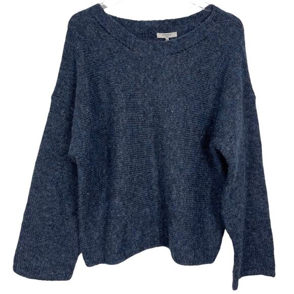 FRNCH Paris Sweater Blue Fuzzy Knit Size S/M NWT - Picture 1 of 9